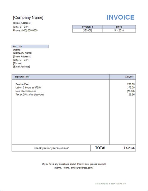 Invoice Templates For Ms Word Download Und Installation Mac