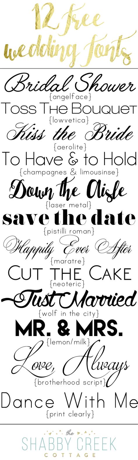 Wedding Fonts 12 Free Fonts For Personal Use