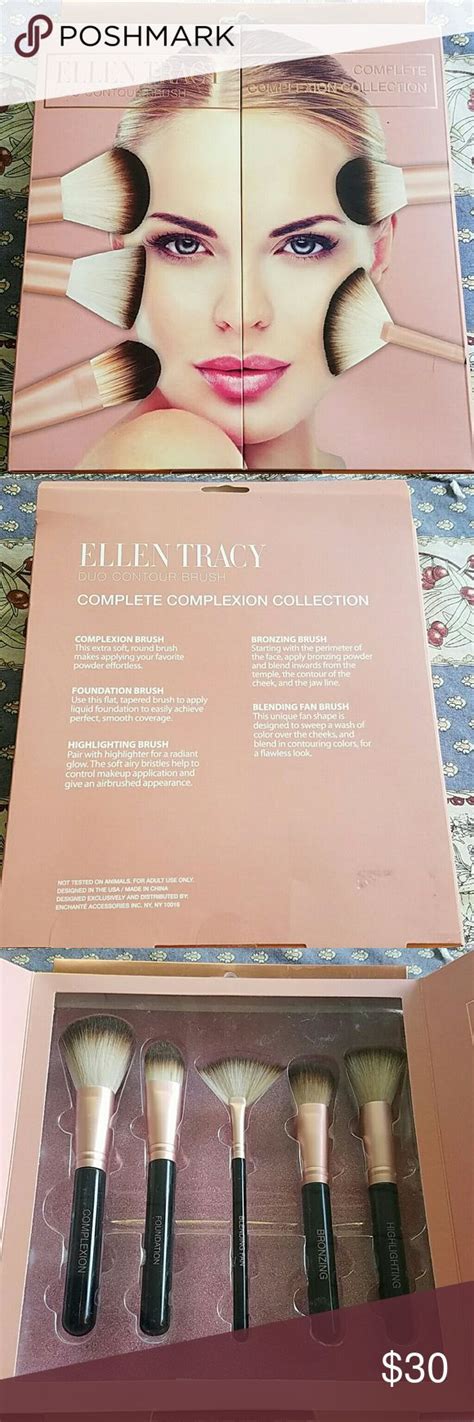 Ellen Tracy Complete Complexion Collection Rose Gold Brushes Ellen