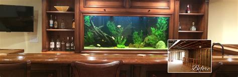 I love the roar of a waterfall but not when i'm trying to fall sleep. fish-tank-bar.png (1700×550) | Hotel, Modern bedroom ...