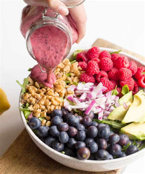 Superfood Salad With Blueberry Lemon Vinaigrette Wholesomelicious