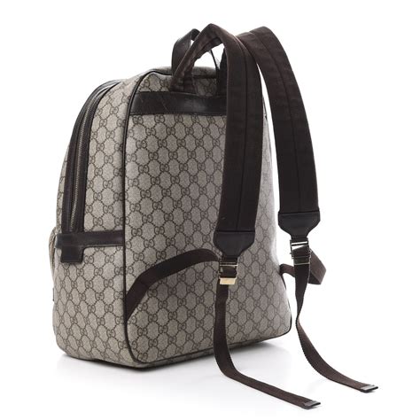 Gucci Gg Supreme Monogram Large Backpack Brown 618023