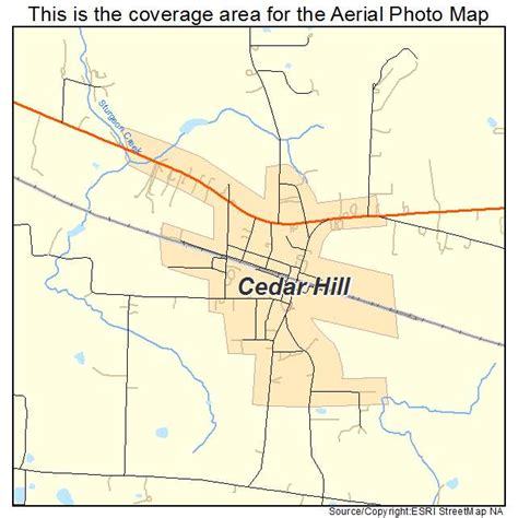 Aerial Photography Map Of Cedar Hill Tn Tennessee