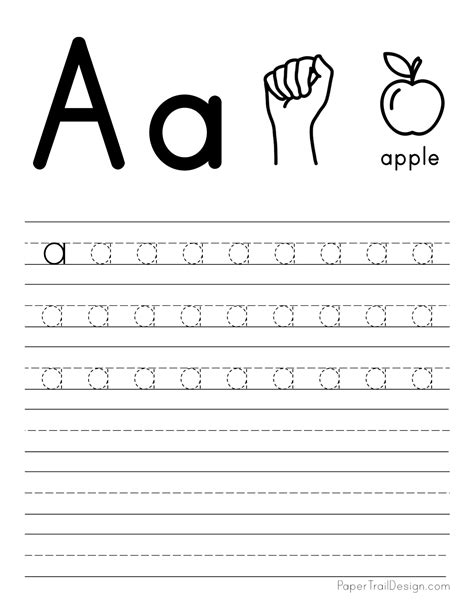 Trace Letter A Worksheets For Kindergarten Printable Kindergarten