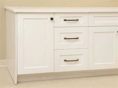 A frameless cabinet usually costs more to install as they need proper installation to function well. Shaker Snow White European Frameless Style Kitchen Cabinets