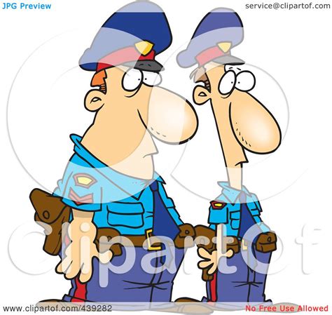 Royalty Free Rf Clip Art Illustration Of Cartoon Two Police Officers
