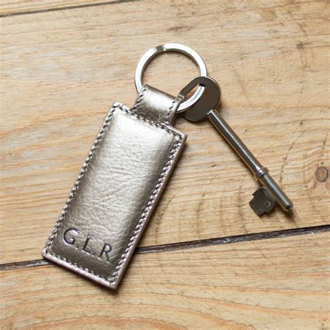 Personalised Leather Key Ring By Pepper Alley