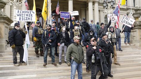 Armed Protesters Demand End To Michigan Lockdown Orders