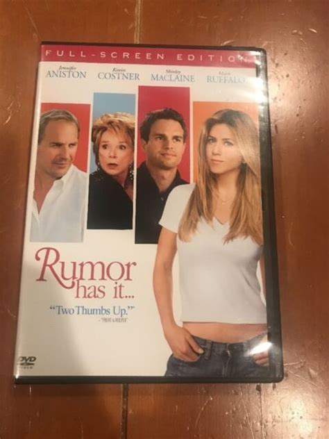 Rumor Has It Dvd Fullscreen Jennifer Aniston Ebay