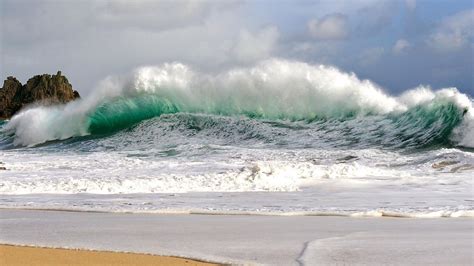 Ocean Beach Wallpaper 1920x1080 Awesome Ocean Wave Crashing On Beach
