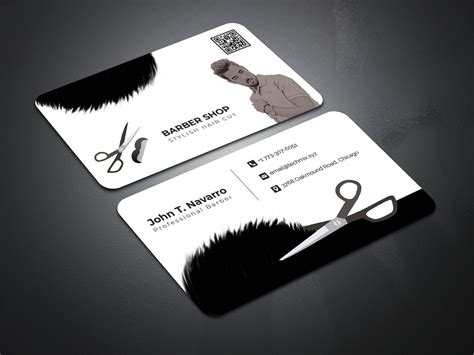 9 Awesome Barber Shop Business Cards Templates Repli Counts Template
