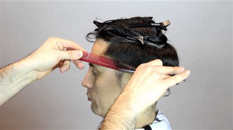 How To Cut Mens Scissor Over Comb Technique Full Tutorial Youtube