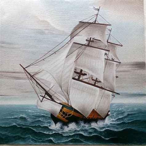 Jual Lukisan Cetak Perahu Layar Tradisional Plus Bingkai Ukuran 65×45 Shopee Indonesia