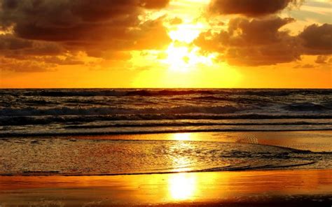 Most Downloaded Sunset Scenery Images Beach Yellow Sunset 1920x1200