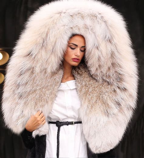 Live4fur Fur Hood Furry Coat Fashion