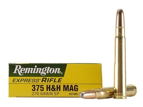 Remington Express Ammunition 375 Handh Magnum 270 Grain Jacketed Soft Po