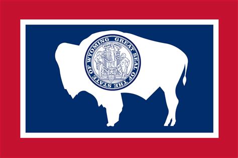 Flag Of Wyoming If It Was In The Shape Of Wyoming Rflags