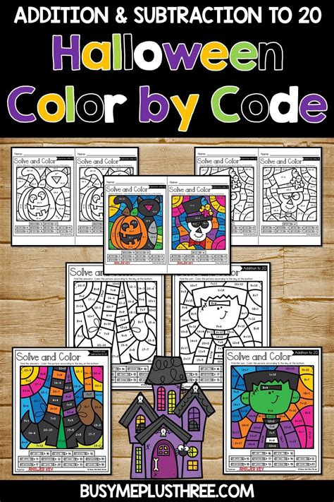Pumpkin Math Color by Code to 20 Halloween Addition Subtraction | 16