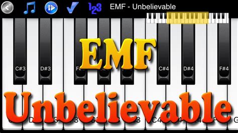 Emf Unbelievable How To Play Piano Melody Youtube