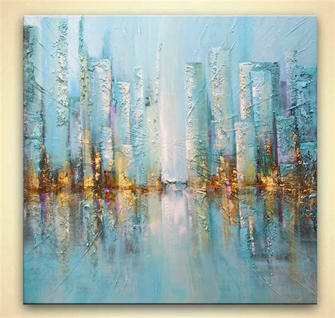 Cityscape Painting Original Abstract Acrylic Painting On Etsy