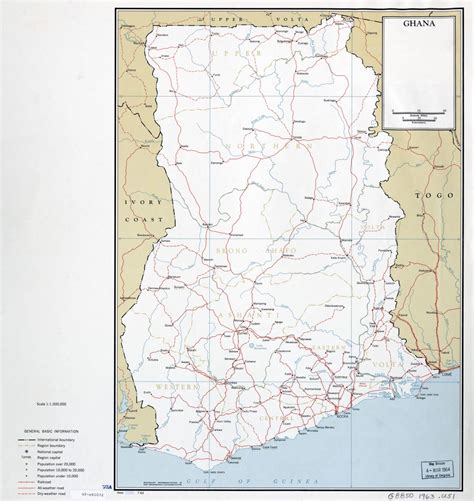 Large Scale Detailed Political And Administrative Map Of Ghana With