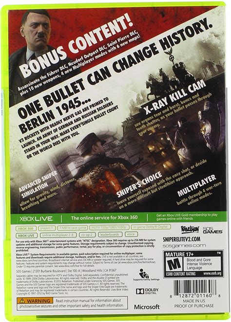 Sniper Elite V2 Xbox 360 Review Lopezkingdom