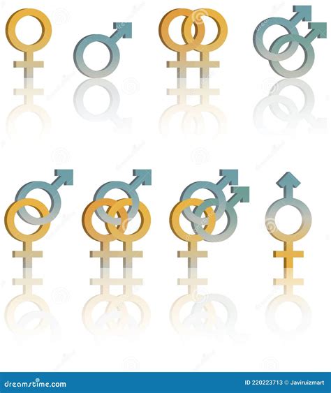Gender Symbols With Reflection Stock Image Illustration Of Gender