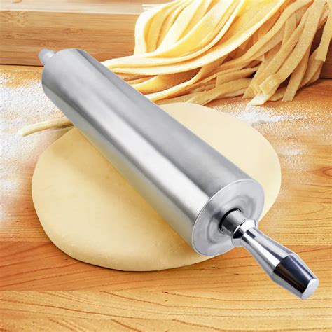 Metal Rolling Pin Home Decoration Kitichen Cooking Tools Wood Handle