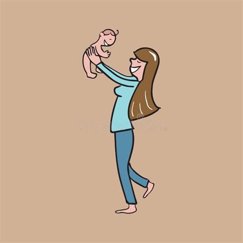 Mother And Baby Cartoon
