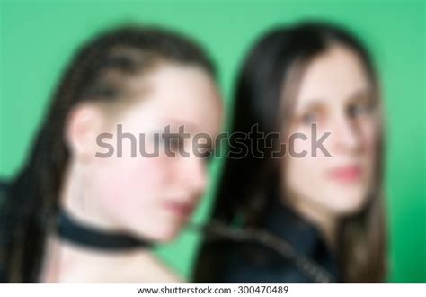 Lesbian Gothic Women Wearing Bdsm Outfit Stockfoto 300470489 Shutterstock