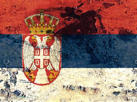 Serbien Flagge 007 - Hintergrundbild