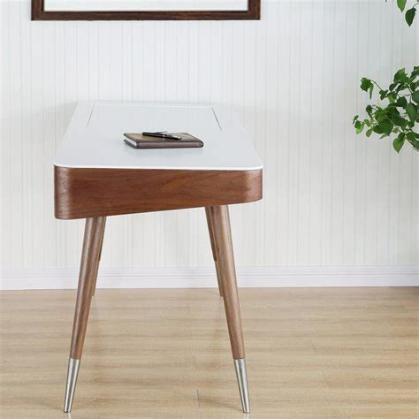 Whether using it as the perfect perch for a reading lamp or as the hub for living room electronics, end tables are a staple in our homes. High Gloss Desk Veneer Solid Wood Legs Vanity Set with ...
