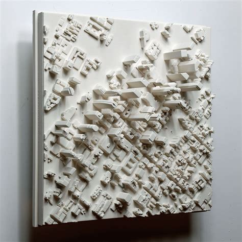 3d Map Plaster Cityscape Model Of Los Angeles By Chisel And Mouse