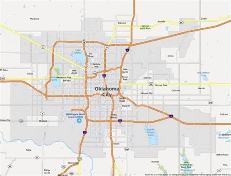 Oklahoma City Map Gis Geography Kulturaupice