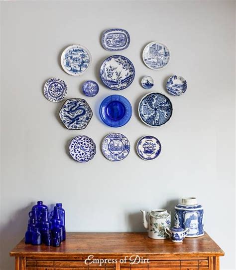 Blue And White Plates To Hang On Wall Dream House