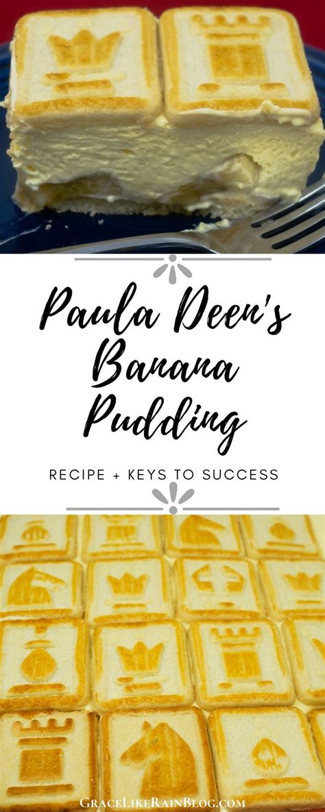 Start by lining the bottom of a 9×13 glass dish with pepperidge farm chessman cookies. Paula Deen's Banana Pudding | Recipe | Banana pudding ...