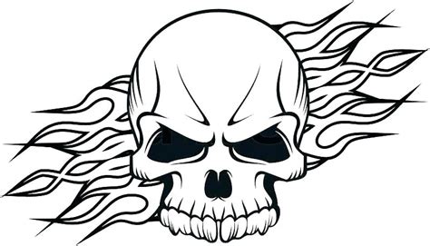 Pages Of Skulls On Fire Coloring Pages