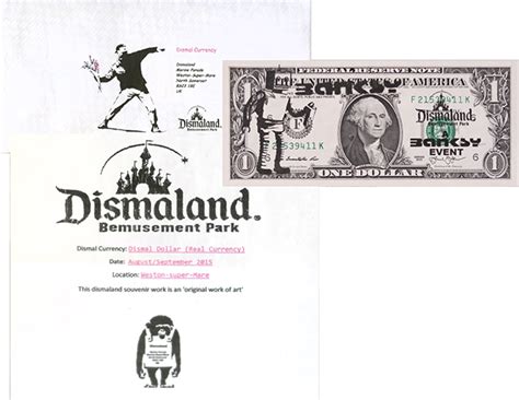 1 Banksy Dismaland Banknote Dan Bilzerian Signed Autographed