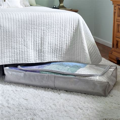 Household Essentials Zippered Under Bed Storage Bag Gray