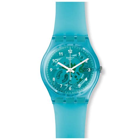 Swatch Original Gent Watch MINT FLAVOUR GL123 Blue Silicone Strap