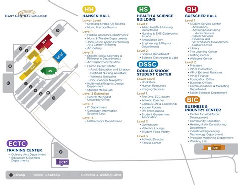 Campus Buildings Maps Locations East Central College