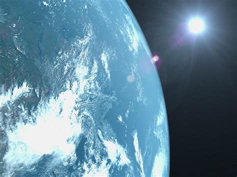 Planet Earth Satellite View By Caspar Benson