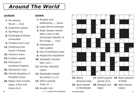 Printable Jumbo Crossword Printable Crossword Puzzles