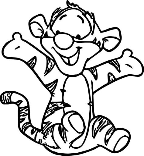 Tigger Holding Umbrella Coloring Page Free Printable Coloring Pages
