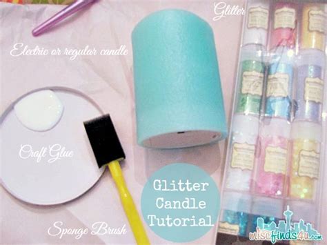 Glitter Candle Tutorial Add Some Sparkle To Flameless Candles Baby