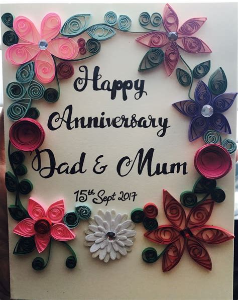 7 Anniversary Cards Handmade For Parents Article Gst On Flower Pots