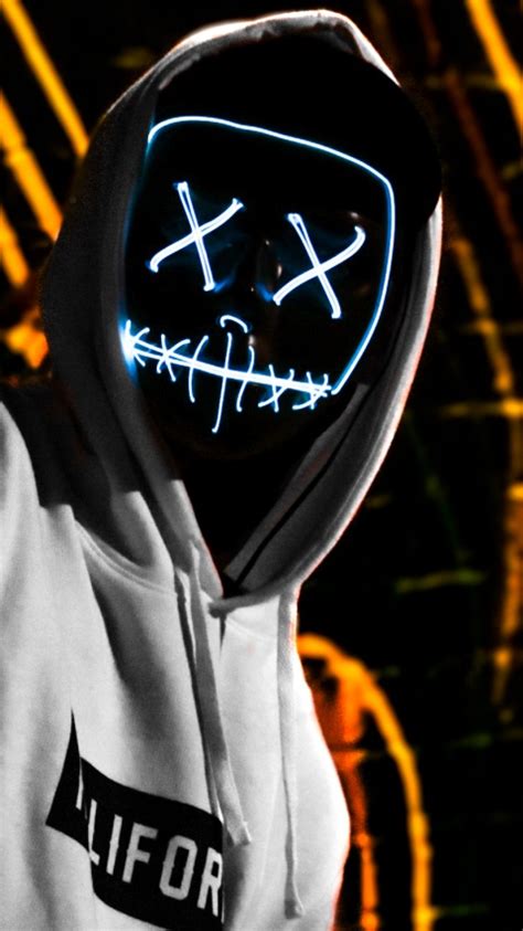 Man 4k Wallpaper Led Mask Dope Dark Anonymous Hoodie