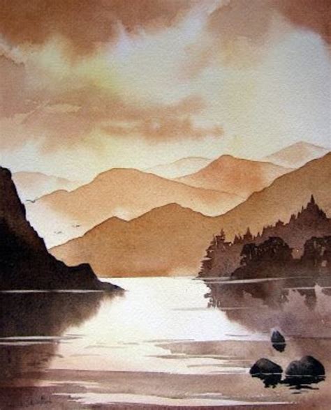 Easy Watercolor Landscape Painting Ideas For Beginners Feminatalk