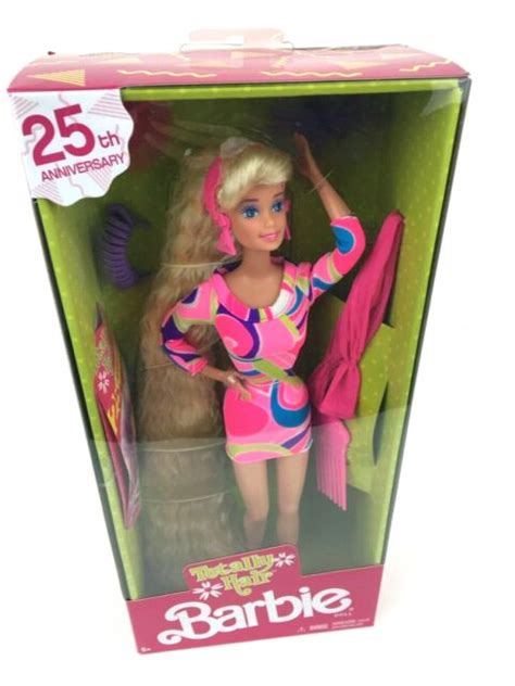 Barbie Totally Hair 25th Anniversary Barbie Doll Bnib Reproduction Long