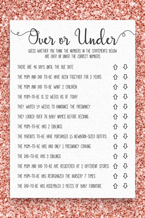 Check spelling or type a new query. Editable Over or Under Over or Under Baby Shower Game Baby ...